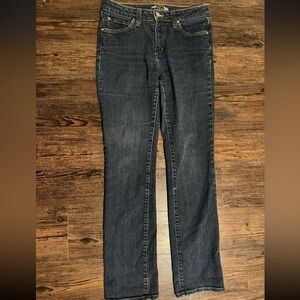 Miraclebody Womens Jeans Size 8 Slimming Dark Wash Blue Straight Leg Midrise